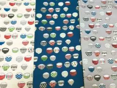 KOKKA　コッカ　綿　おいしいご飯　茶碗　オックス　110cm巾×50cm