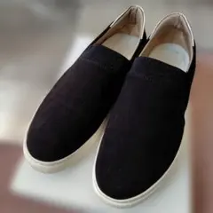 AKAIISHI 黒 スエード スリッポン