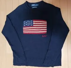 【 美品 】Polo by Ralph Lauren 星条旗 ニット L