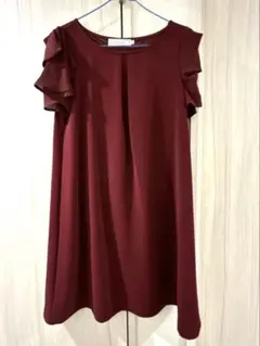 パーティードレス ミモレ丈 Mレディース 二次会 ゲストドレス 袖あり謝恩会