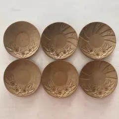 木彫り　桜柄茶たく　茶たく　ハンドメイド　桜　茶托