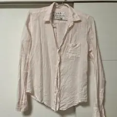 Frank & Eileen ピンク ストライプシャツ XS