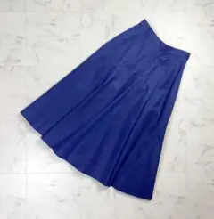美品 MACKINTOSH フレアースカート ネイビー サイズ38*ND907