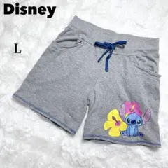 ディズニー ショートパンツ スティッチ グレー　綿 L 夏 ウエストゴム 楽ちんのサムネイル