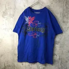 B297古着　Tシャツ　青　90s Y2K