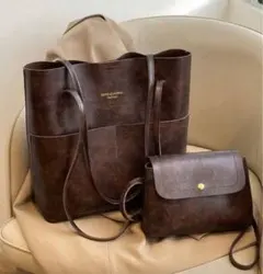 残り1点⚠️ZARAジャンル 海外ブランド 軽量トートバッグ+ショルダーバッグ