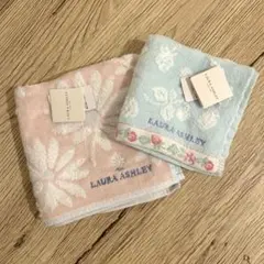 ローラアシュレイ　タオルハンカチ　２枚セット　未使用