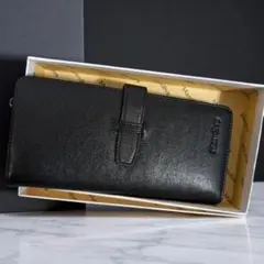 長財布 本革 レザー ブラック プレゼント メンズ プレゼント 大容量 おしゃれ