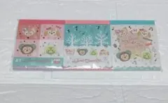 【未使用に近い】ディズニーシー　ダッフィー＆フレンズ　メモ帳　3個セット