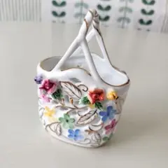 ROYAL ARDEN　花柄陶器バスケット　Mrs.OLIVIA