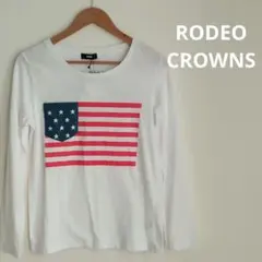 新品☆RODEO CROWNS　アメリカロングTシャツ　白　M