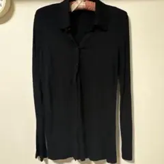 ZARA ブラック 長袖ボタンアップシャツ S