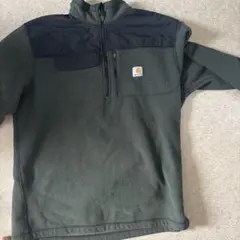 Carhartt ハーフジップ フリース オリーブ ブラックのサムネイル