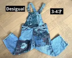 Desigual✴︎ミッキーマウス デニムオーバーオールサロペット100デジグアル