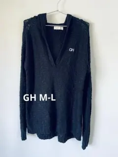 美品☆ギリーヒックス GH サマーニットパーカー M-L ネイビーのサムネイル