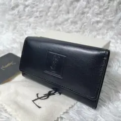 新品　未使用　イヴ・サンローラン　キーケース　レザー　ブラック