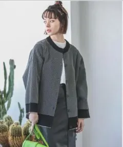 【JEANASIS】スポンディッシュアソートクルーカーディガン