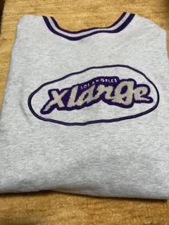 XLARGE グレー パープル トレーナー M
