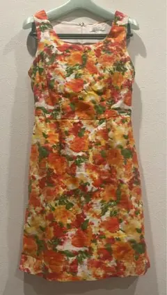 FOREVER 21 ワンピース ノースリーブ 花柄 オレンジ