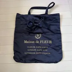 Maison de FLEUR 黒リボントートバッグ
