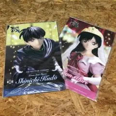 P2599 名探偵コナン フィギュアポスター 工藤新一 毛利蘭【未開封】