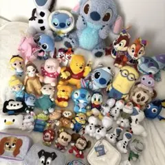 【Disney】キャラクター　ぬいぐるみ　ポーチ　まとめ売り　ミッキー他　45点