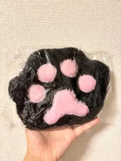 肉球バッグ チェーン付き ブラック