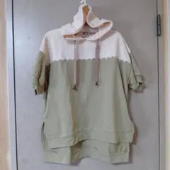 アクシーズファム　レース　パーカー オリーブグリーン