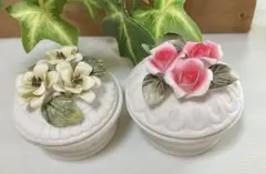 花の装飾　小物入れ2点セット