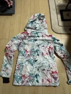 花柄フード付きスノーボードジャケット