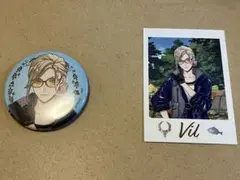 ツイステッドワンダーランド　ヴィル・シェーンハイト　缶バッジ　カード