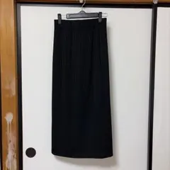 GU リブナロースリットロングスカート