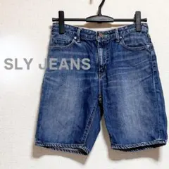 SLY JEANS　スライ　ジーンズ　デニム　パンツ　青　ハーフ　美脚　ブルーのサムネイル