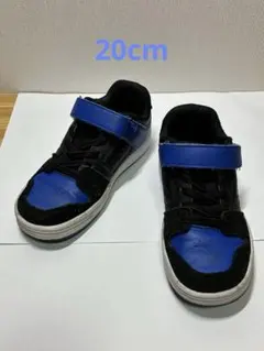 【美品】　子供スニーカー　DC 青黒 ベルクロストラップ　サイズ:20cmのサムネイル