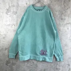 az128古着　トレーナー　スウェット　緑　90s Y2K