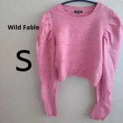 Wild Fable ピンク パフスリーブ セーター S