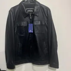 未使用品 ロベルトカバーニ レザージャケット 46 M ラムレザー ブルー