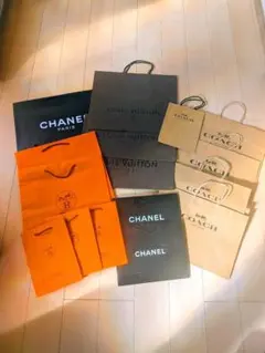 ハイブランド ショッパー 16枚　エルメス　シャネル　ルイ・ヴィトン　コーチ