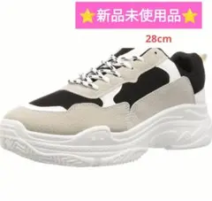 厚底スニーカー 4cm ダッドスニーカー 男女兼用 スタイルアップ 黒白灰のサムネイル