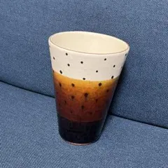 陶器製　ドット模様　タンブラー