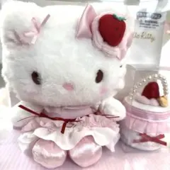 サンリオ　いちごホイップケーキ　ぬいぐるみアクセサリーケース　キティ
