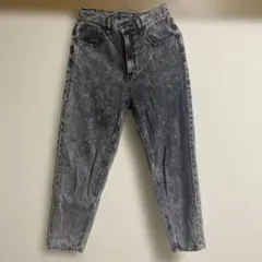 グレー ハイウエスト デニムパンツ