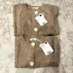 【新品未使用】ペアマノン　カーディガン　ベージュ　２枚セット　まとめ売り　お揃い