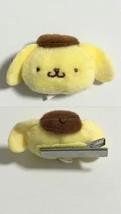 ポムポムプリン　ヘアクリップ　前髪ピン　ぬいぐるみ　マスコット　サンリオ