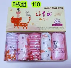 5枚組女の子ショーツ110 可愛い子供下着 キッズパンツ肌着 インナー　281号