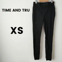 美品✨TIME AND TRU 【XS】ブラック スキニーパンツ