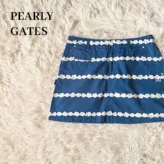 PEARLY GATES 雲柄スカート レディース2 人気 美品 ゴルフウェア