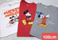 ミッキーマウス Tシャツ 3枚セット 100cm