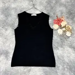 ヴァンドゥー・オクトーブル（M）ニットベスト ウール カシミヤ アンゴラ混