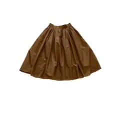 ガリャルダガランテ　ブラウン　フレアロングスカート　美品　コットン　ミモレ丈